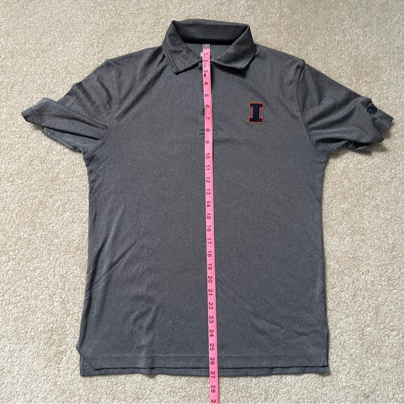 Colosseum University of Illinois Fighting Illini Polo Mens S Gray Embroidered - Picture 8 of 8